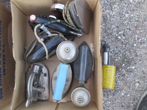 Vintage steam irons and dry irons