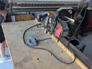 Sears Craftsman 10in Radial arm saw with rolling wood workstation
