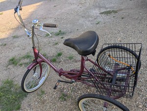 Adventurer electric tricycle with bell and rear basket