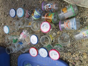 Collection of Looney Tunes and additional themed jelly jars