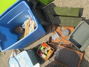 Large assortment of vintage desk and office supplies
