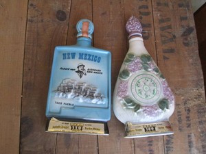 Vintage Jim Beam New Mexico and Illinois decanters