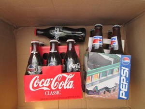 Vintage Pepsi and Coca-Cola Bottle collection