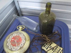 Variety of vintage bottles, Decanters and decor