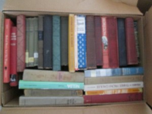 Box of vintage books on Science, presidents, religion and other subjects
