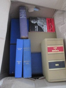 Large box of assorted vintage Law books