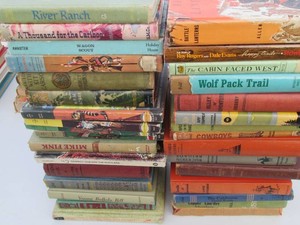 Lot of vintage Western themed Hardcover books including Buffalo Bill, Daniel Boone, Gene Autry and more