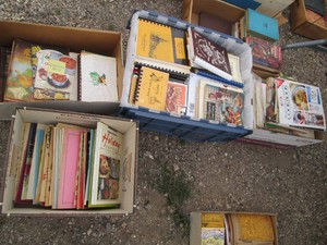 Massive collection of assorted cookbooks, recipes and other related materials