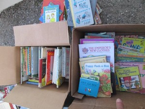 (2) Boxes with a wide variety of assorted Vintage chilldrens books