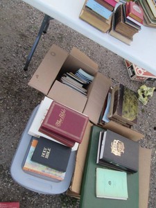 Wide variety of vintage Religious directories, hymns and antique bibles