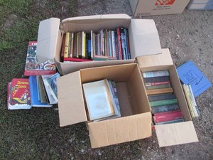 Vintage book collection including Anials, Christmas, War, aircraft and other subjects