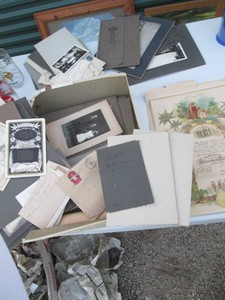 Vintage photos, letters, post cards and assorted certificates