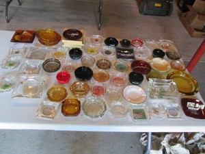 Collection of ashtrays from various destinations