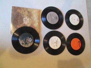 Collection of 45s including Walter Kronkite first man on the moon