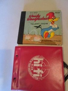 Woody Woodpecker story book set with records