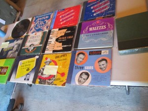 Crate of record album books including Bing Crosby, Waltzes and more