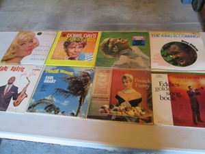 Collection of records with artist name starting D and E Doris Day, Doug Oldham, Earl Bostitch, Essie Barclay, Eddie Calvert