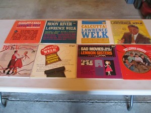 Collection of records with artist name starting L Lawrence Welk, Lennon Sisters