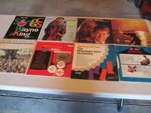 Collection of records with artist name starting W Wayne King, Wayne Newton, Weblet Edwards, Whoopee John, Will Bradley