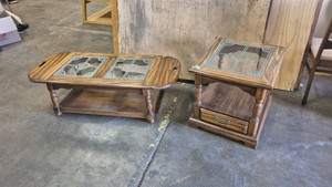 vintaage coffee and end table