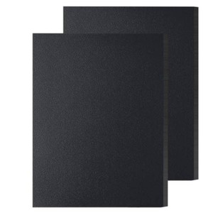 ABS Plastic Sheet 14 Inch Thick 12 x 36 (2-Pack) Black Rigid Moldable Panel with Different Surfaces (Textured Front & Smooth Back) for Structural Parts, Amp Mounting, and DIY Home Decor, etc.