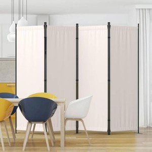 Room Divider 4 Panel Folding Privacy Screen w 3 Wide Feet  6FT Dressing Screen 88W Room Partition Portable Wall Divider for Room Separation Office Bedroom Apartment Kids Room White