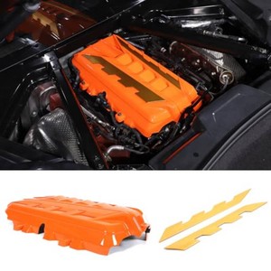 $179 TOYCIDFG Engine Bay Decorative Cover Trim Compatible with C8 Corvette 2020-2025, Car Interior Decoration Engine Bay Accessories (Orange)