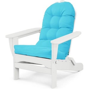 Adirondack Chair Cushion, Outdoor Patio Furniture Seat Pad, Waterproof  Waterproof cover with straps, PP cotton, high back thick seat pad for adirondack rocking chair indoor outdoor porch 44x19x4