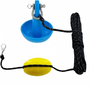 XIALUO Marine Mushroom Anchor Kit 8 lb Blue PE Coated Kayak Anchor Accessories with 30 ft Rope for Fishing Kayaks, Canoe, Jet Ski, SUP Paddle Board and Small Boats