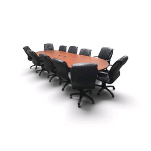 12 Foot Conference Table with 11 Executive Chairs