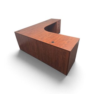 Wood Desk with Drawers