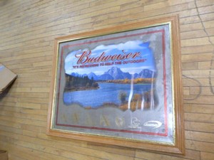 Budweiser Mirrored Sign
