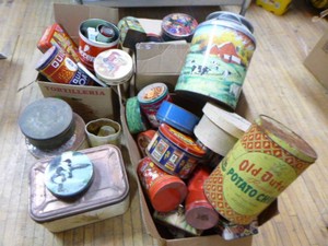 Large Lot of Vintage Tins