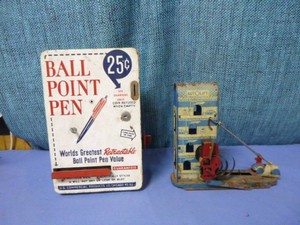 Vintage Ball Point Pen Dispenser and Auto Lift Game