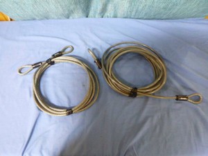 2 Master Lock Looped End Braided Steel Security Cords