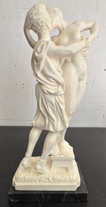 Vintage Sculpture Depicting Pygmalion and Galatea