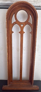 Vintage Wood Arched Cathedral Window