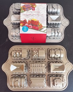 Two Nordic Ware Train Cake Pans