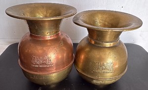 Two Union Pacific Spittoons
