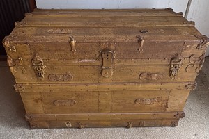 Antique Wood Trunk