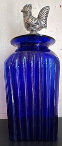 Vintage Cobalt Blue Jar
