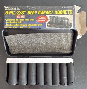 Pittsburgh 9-Piece 38 Deep Impact Sockets