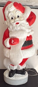 Santa Checking His List Blow Mold