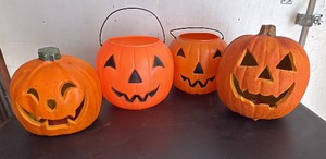 Light up Jack-O-Lanterns and Trick or Treat Pails