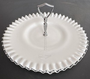 Fenton Silver Crest Milk Glass Plate