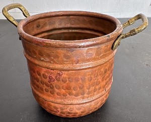 Vintage Hammered Copper Pot