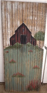 Hand Painted Rustic Wooden Door