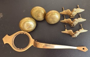 Brass Door Knobs and Eagle Drawer Pulls