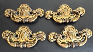 Vintage Batwing Brass Drawer Pulls