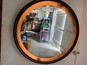 Large Round Lighted Mirror